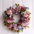 thumbnail image 4 of De Elegante Decoración De La De Flores Artificiales Con Peonía De Rosas Y Decoración De Ratán, 4 of 9