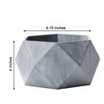 thumbnail image 3 of Efavormart 7" Small Gray Cement Succulent Planter Mini Modern Concrete Flower Pot With Geometric Design, 3 of 11