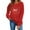 Red, variant on Womens Gray Hall-oween Cotton Sweatshirt, Crew Neck Long Sleeve Loose Spider Web Print for Fall & Parties,Size M
