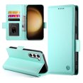thumbnail image 2 of Compatible with Samsung Galaxy S23 Wallet Case, Classic PU Leather Flip Folio Case with Card Holders Kickstand [Shockproof TPU Inner Shell] Phone Cover for Samsung Galaxy S23, Mint, 2 of 7