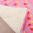 thumbnail image 5 of Dog Bed Crate Pad Ultra Soft Pet Bed with Cute Star Print Washable Crate Mat for Large Medium Small Dogs Reversible Fleece Dog Crate Kennel Mat Cat Bed Line(M,Pink), 5 of 7