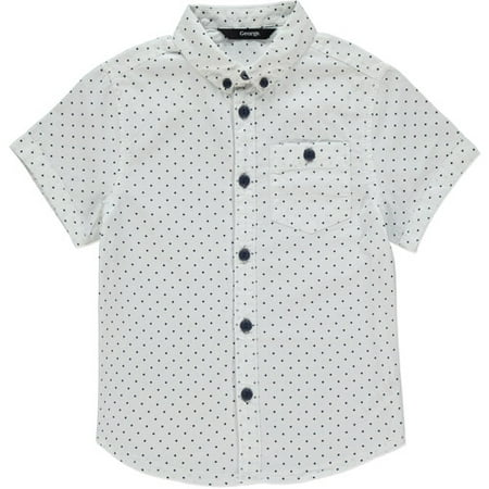 shirt dot button polka toddler sleeve short down boy baby
