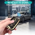 thumbnail image 3 of Key Fob Cover Compatible with Lexus RX350 RX450 GX460 LX570 CT200h ES350 GS300 GS430 GS450h GS460 IS250 IS350 LS460 2009-2015 Keychain Case Holder Protector,Gold/Black, 3 of 6