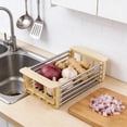 thumbnail image 5 of Extend Kitchen Sink Drain Basket, Adjustable Dish Drying Rack with Stainless Steel Drain Basket, in Sink Dish Drying Rack Portable & Telescopic Space-Saving for Fruit, Vegetable, Beige, Small Size, 5 of 9
