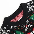thumbnail image 3 of FRSASU Women's Christmas Sweater Snowman Candy Cane Jacquard Pattern Long Sleeve Round Neck Knit Xmas Pullover Black-A, 3 of 5
