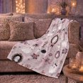 thumbnail image 6 of Vintage Cameo Frames Roses Cute Ghost Pumpkin Design, Festive Halloween Scene, Warm Flannel Blanket for Living Room and Family Room, Art Lovers Halloween Gift, Festive Home Decor, 6 of 9