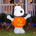 thumbnail image 2 of Gemmy Airblown Inflatable Snoopy in Pumpkin Outfit Peanuts, 4 ft Tall, Multicolored, 2 of 5