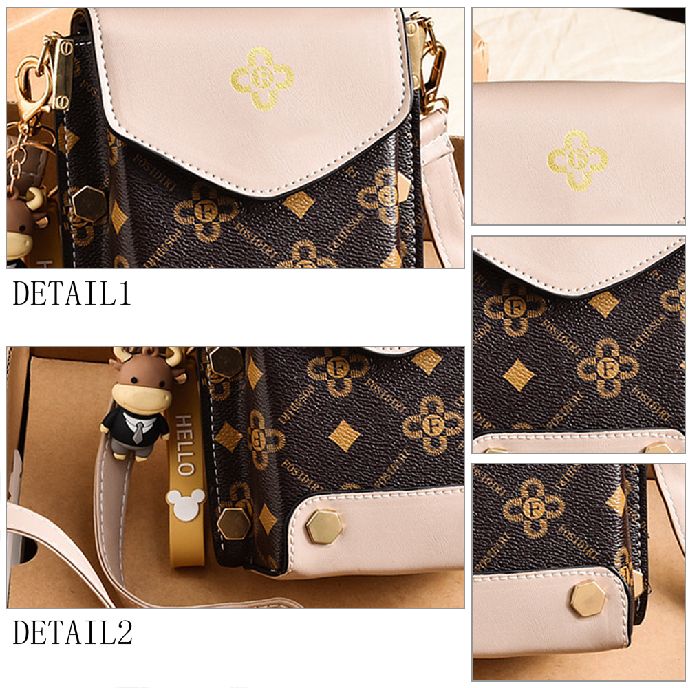 Small Crossbody Bags for Women Leather Shoulder Cellphone Purses Wallet,Printed  khaki，G141649 