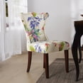 thumbnail image 7 of Paradise Upholstered Accent Chair Off White Floral Fabric, 7 of 7