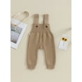 thumbnail image 4 of Meihuid Baby Toddler Knit Overalls Infant Sleeveless Solid Color Bib Pants, 4 of 9