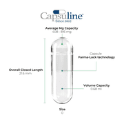 Colored Size 0 Empty Vegetarian Capsules by Capsuline - White/White 5000 Count - 5000 count