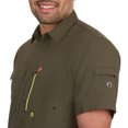 thumbnail image 5 of The American Outdoorsman Blackfoot River Fishing Shirt, Short Sleeve - Quick Dry, UPF 30 UV Protection, Modern Fit, Breathable Eyelets and Waterproof Chest Zip Multiple Pocket (Jungle Green, Medium), 5 of 9