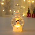 thumbnail image 3 of Lámpara decorativa portátil de luz nocturna de Navidad pequeña lámpara de aceite de adorno de escritorio (muñeco de nieve blanco) JAMW Sencillez, 3 of 5