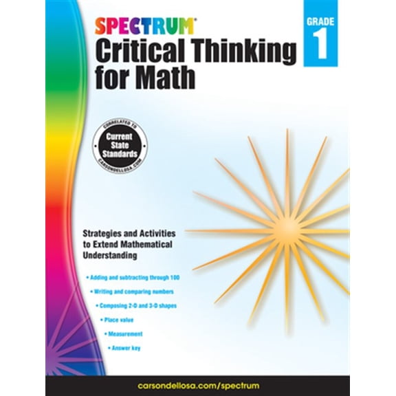 Pre-Owned Spectrum Critical Thinking for Math, Grade 1: Volume 43 (Paperback) 1483835480 9781483835488