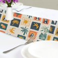 thumbnail image 4 of Yayeee Table Runner 70 inches Long Home Kitchen Dinning Party Decoration, Beige Playful Stamp, 4 of 7