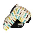 thumbnail image 3 of Sigee Colorful Mustache Print Multi-use Stretchy Baby Car Seat Cover - Nursing Breastfeeding Canopy, Infant Stroller and High Chair Cover, 3 of 9