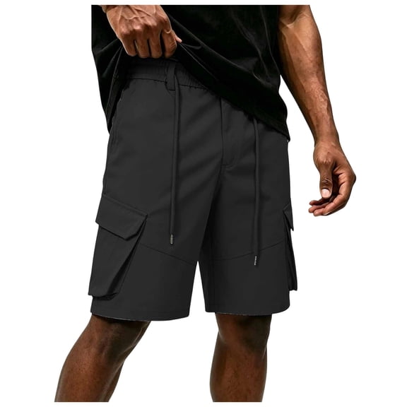 Zshosam Shorts Men Men's Hiking Cargo Shorts Quick Dry Golf Outdoor Work Tactical Shorts with Multi Pocket (Black,XL)