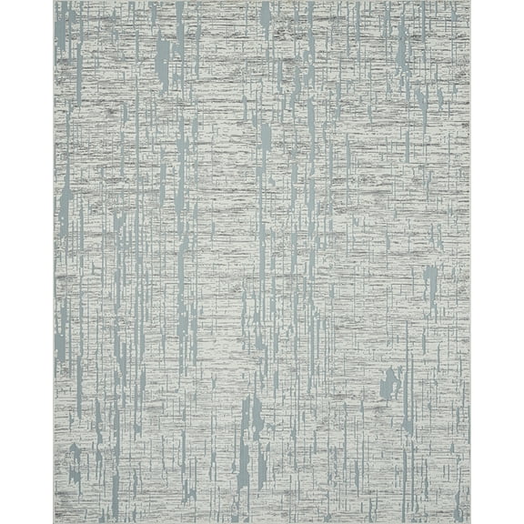 Tayse Breeze Area Rug BRZ1206 Contemporary Blue Distressed Outdoor 5' 3" x 7' 3" Rectangle