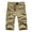 Khaki, variant on Turilly Plus Size Shorts for Men Casual Pure Color Outdoors Pocket Beach Work Trouser Cargo Shorts Pant