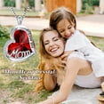 thumbnail image 6 of AOBOCO Christmas Gifts I Love You Mom Love Heart Necklace, 925 Sterling Silver Garnet Necklace Jewelry Gifts for Mom, 6 of 6