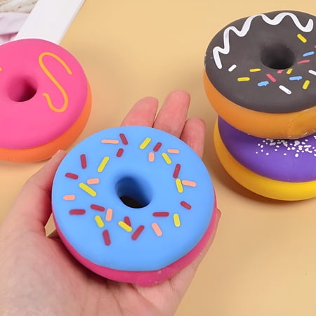 BESTSKY 1Pc Donut Stress Squishing Ball Stress Fidgets- Artificial Donut Sensory Toys for Birthday Party Favors Photo Props&Display Random Color