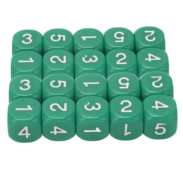 Juego de dados de plástico YUNYI BRAND herramienta educativa para juegos de mesa al aire libre verde