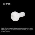 thumbnail image 3 of Unique Bargains Nylon Machine Screws, M4x10mm Slotted Pan Head Fasteners Bolts, White 50Pack, 3 of 4