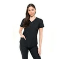 thumbnail image 2 of Natural Uniforms Ultra Stretch Womens Jogger Scrub Set (Black, Small), 2 of 7