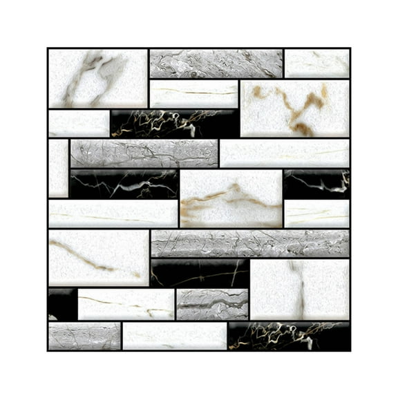 Self-Stick Wall Tiles, Kitchen Bathroom Decor, Peel and Stick Tile Stickers for Wall Covering, Waterproof Heat-Resistant Easy to Install Adhesive Tiles