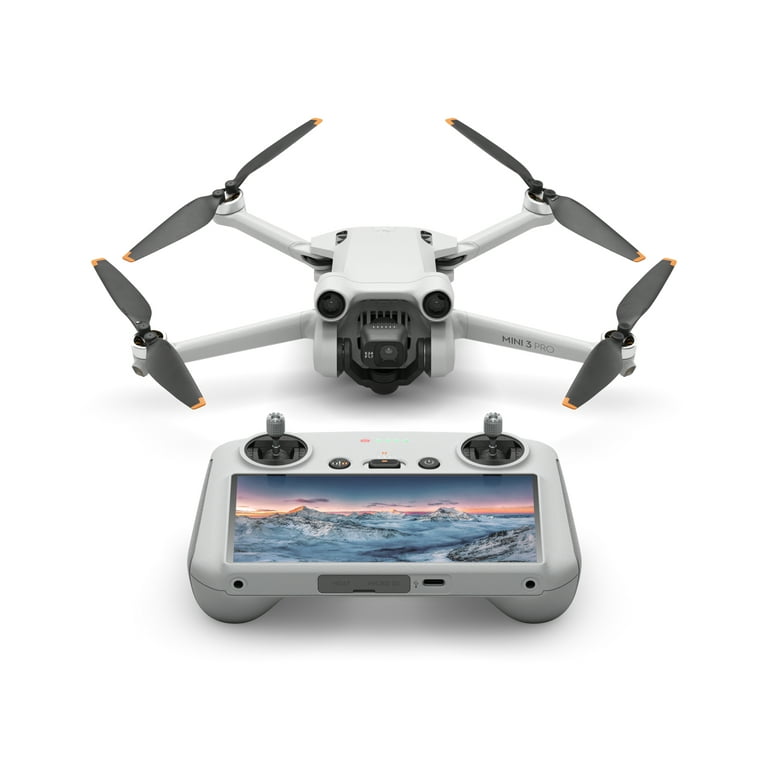 DJI Mini 3 Pro Camera Drone Quadcopter + RC Smart Controller (With Screen),  4K/60fps Video, 48MP Photo, 34min Flight Time, Tri-Directional Obstacle