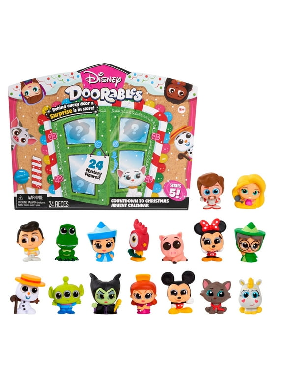 Disney Doorables Countdown to Christmas Advent Calendar, Kids Toys for Ages 5 up