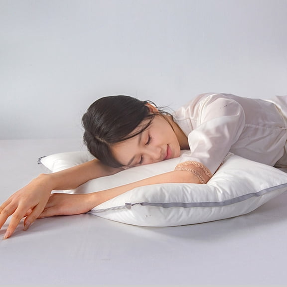 Naittoop Thin Flat Soft Bed Pillows Standard,Bed Pillows for Sleeping 1 Pack,Standard Size,Luxury Hotel Collection Pillow,Soft Fluffy for Side and Back Sleepers 11.8*19.6 in