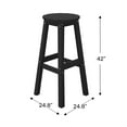 thumbnail image 7 of WestinTrends Malibu 29" HDPE Outdoor Patio Round Bar Stool, Navy Blue, 7 of 7