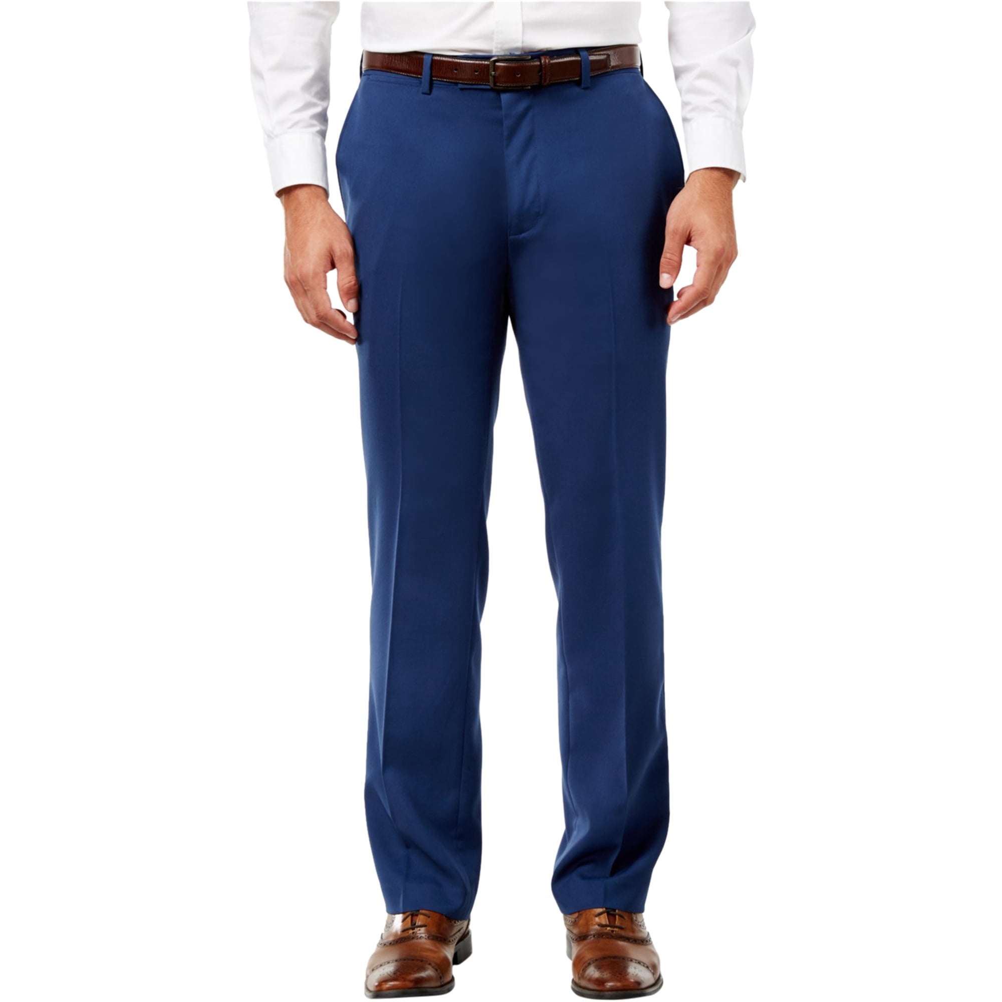 Pleatedq Dress Pants Slacks, Blue 