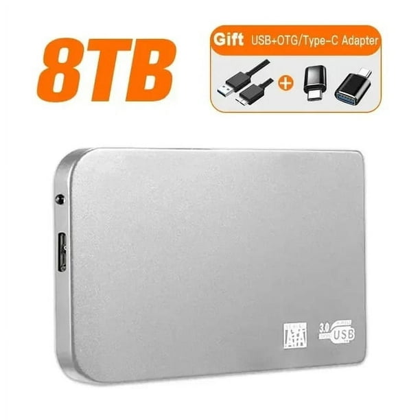 Original Portable SSD 2TB External Hard Disk 1TB USB 3.0 Interface High Speed Storage Hard Drive for Laptops Phones Desktops Walmart