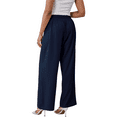 thumbnail image 6 of Gleelaud Women's Wide Leg Lounge Pants with Pockets Lightweight High Waisted Drawstring Adjustable Loose Trousers Navy Blue, 6 of 8