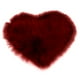 thumbnail image 3 of Funda de cojín con forma de corazón rizado suave rojo, 3 of 7