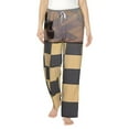 thumbnail image 2 of Picia Chess Board With Pawns Womens Soft Woven Cotton Elastic Waistband Sleep Pajama Pant Lounge Sleep Pant With Pockets And Drawstring-XX-Large, 2 of 9