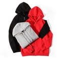 thumbnail image 4 of Men's 420g Thickened Fleece Zip-Up Hooded Sweatshirt Jacket, 4 of 16