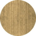thumbnail image 1 of Ahgly Company Indoor Round Abstract Brown Contemporary Area Rugs, 5' Round, 1 of 4