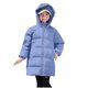 thumbnail image 4 of Parkas de manga larga unisex, chaqueta de plumón de color liso, mediana a larga, informal, gruesa, de invierno, blanca, con capucha, de manga larga, abrigo de poliéster para niños., 4 of 8