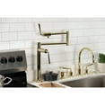 thumbnail image 3 of Kingston Brass KS4702ZL Silver Sage Deck Mount Pot Filler Faucet, Polished Brass, 3 of 9