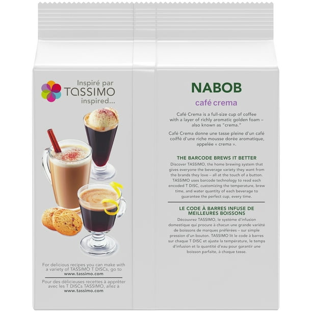 Tassimo Nabob Caf Crema Coffee Single Serve T Discs 14 T Discs
