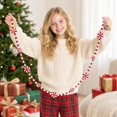 thumbnail image 3 of Christmas Bead Garland with Peppermint Candy Charms, 1 Strand, Red and White, for Christmas Tree and Home Decor, Holiday Decoration, 3 of 5