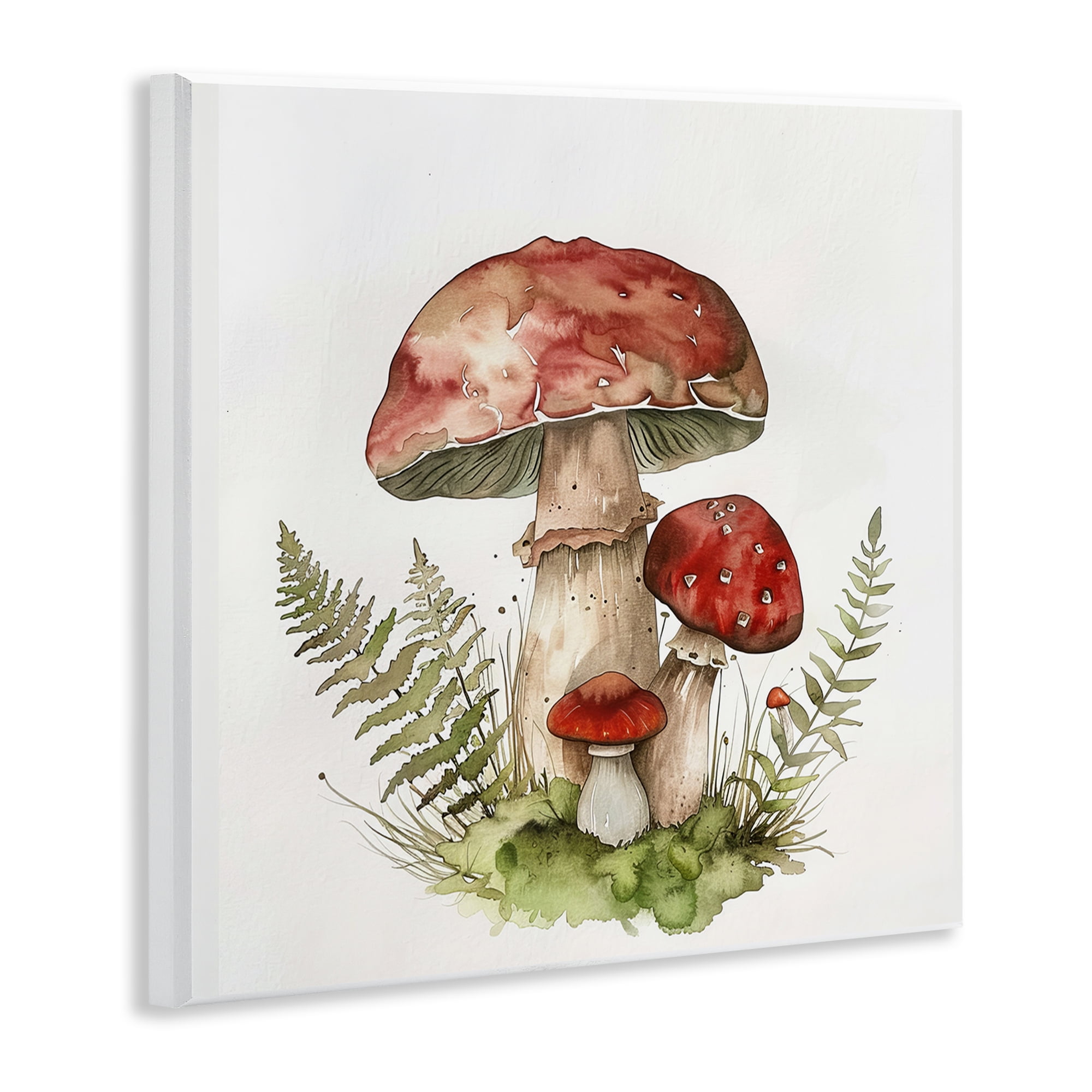 Stupell Industries Enchanted Forest Floor Plants & Flowers Painting Unframed Art Print Wall Art, 12 x 12