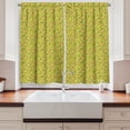 thumbnail image 2 of Ambesonne Yellow Paisley Kitchen Curtains, Floral Ornaments Art, 55"x45", Yellow Green Yellow, 2 of 3