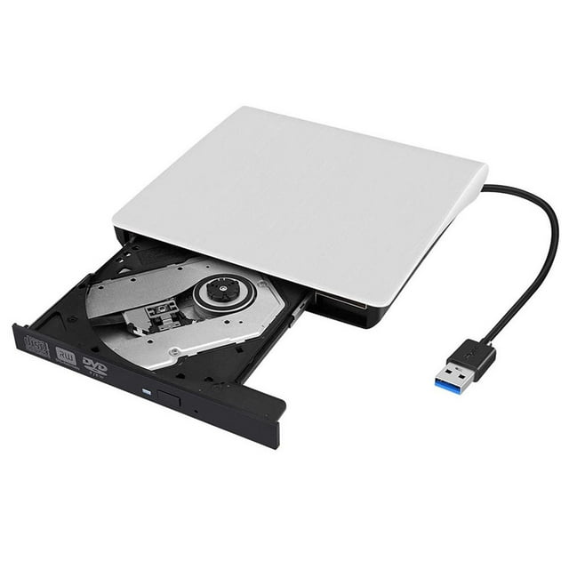 Lecteur CD DVD Externe, Lecteur CD DVD Portable USB 3.0 DVD/-RW Mince Réécrivain Graveur de ROM CD DVD Lecteur CD DVD pour Ordinateur Portable Ordinateur de Bureau MacBook PC Windows Linux Mac Os