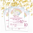 thumbnail image 2 of Darling Souvenir Blue Birthday Invitation Card 28 Pcs Fill or Write In Blank Invites Printable Party Supplies 5 x 7 Inches, 2 of 5