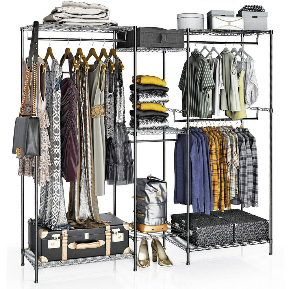 VIPEK 5 Tiers Wire Garment Rack Heavy Duty Clothes Rack for Hanging ...