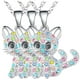 thumbnail image 1 of Dije de Gatita con Cadena, MXKCE-003, 3Pzas, Gato/Circonia, Plata, Metal, Cadena y Dije, 1 of 3
